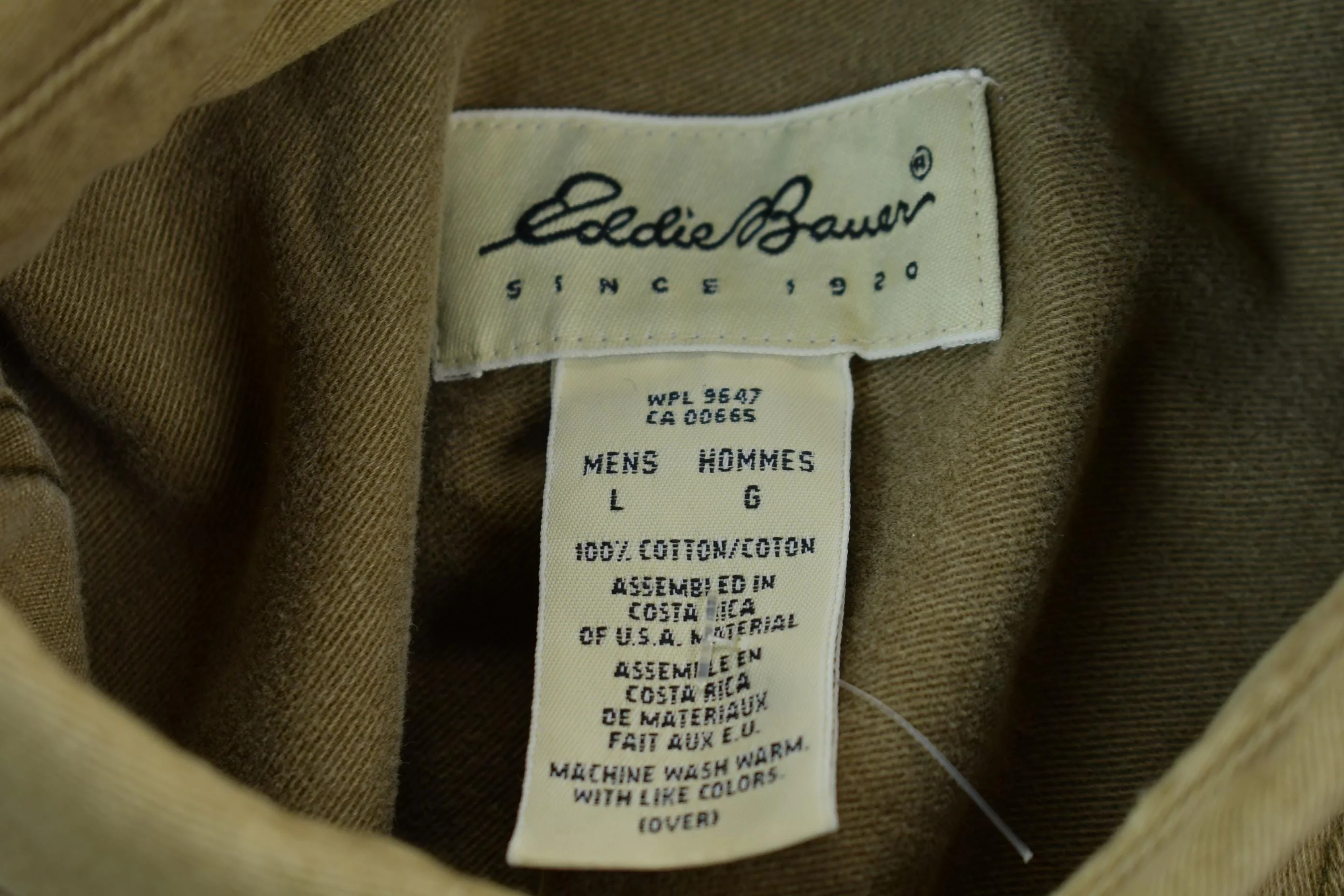 Vintage 1990s Eddie Bower Olive Western Style Button Up Rodeo Shirt Men's Large - Image 3