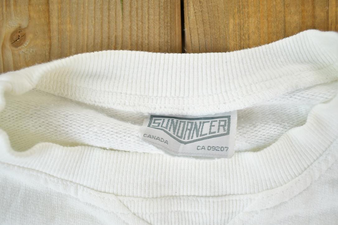 Vintage 1990s Edmonton Elite Hockey AOP Souvenir Crewneck Sweatshirt Made In USA Men's XL - Image 5