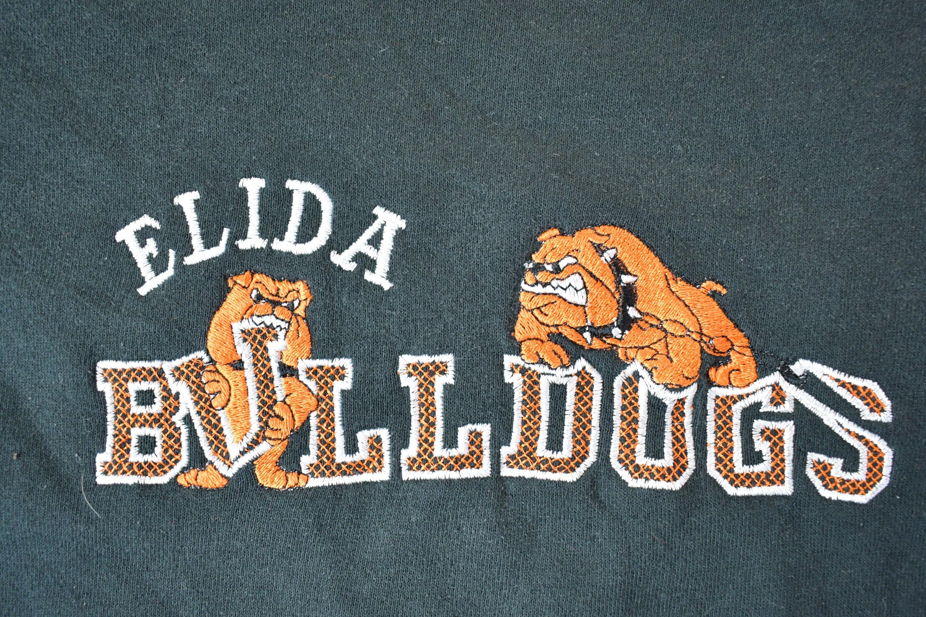 Vintage 1990s Elida Bulldogs University Collegiate Crewneck Men's XL - Image 4