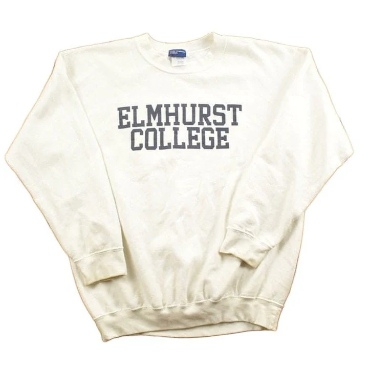 Vintage 1990s Elmhurst College Collegiate Crewneck Men's Large
