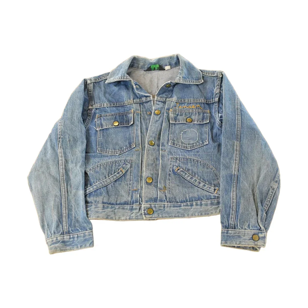 Vintage 1990s Ely Cattleman Denim Jean Trucker Jacket Women's Small