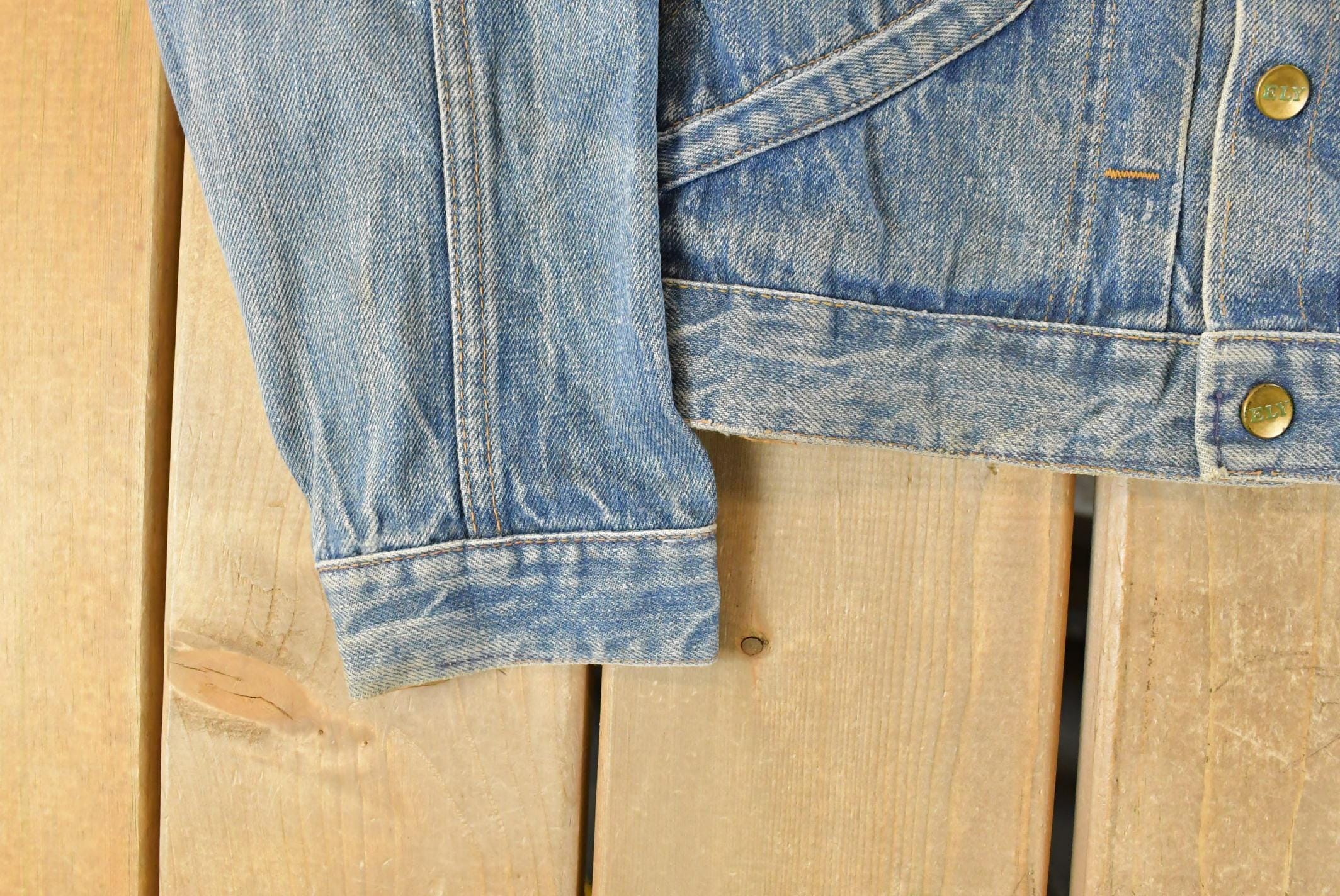 Vintage 1990s Ely Cattleman Denim Jean Trucker Jacket Women's Small - Image 4