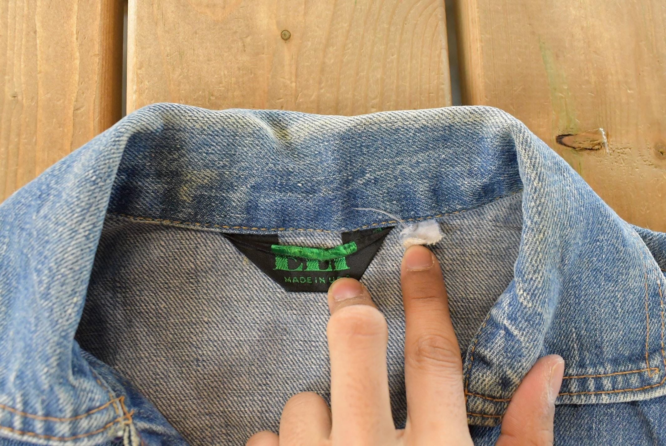 Vintage 1990s Ely Cattleman Denim Jean Trucker Jacket Women's Small - Image 5