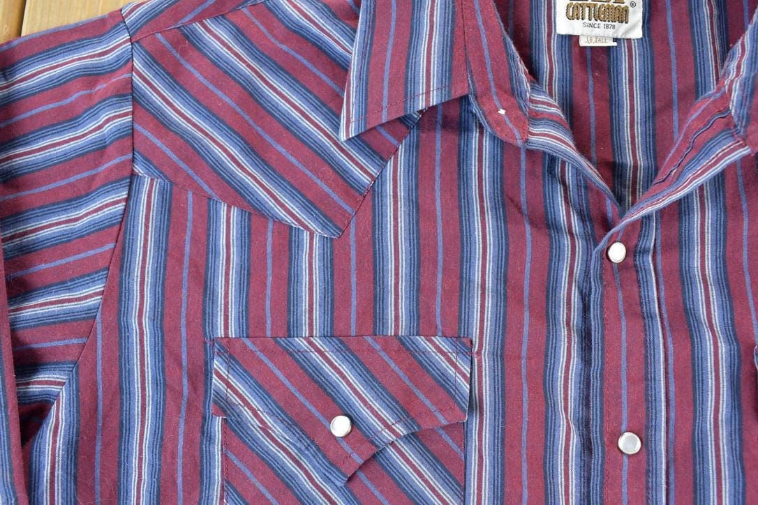 Vintage 1990s Ely Cattleman Western Button Up Shirt Men's Large - Image 5