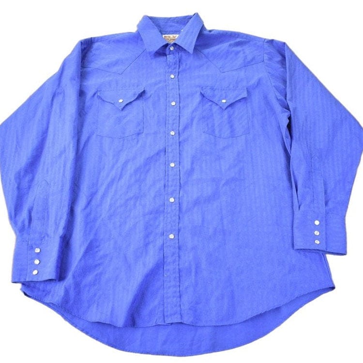 Vintage 1990s Ely Cattleman Western Style Pearl Snap Button Up Shirt Men's XL