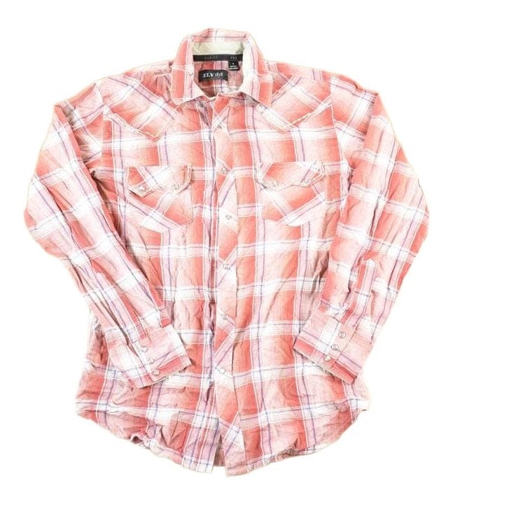 Vintage 1990s Ely Cattleman Western Style Plaid Button Up Shirt Men's S
