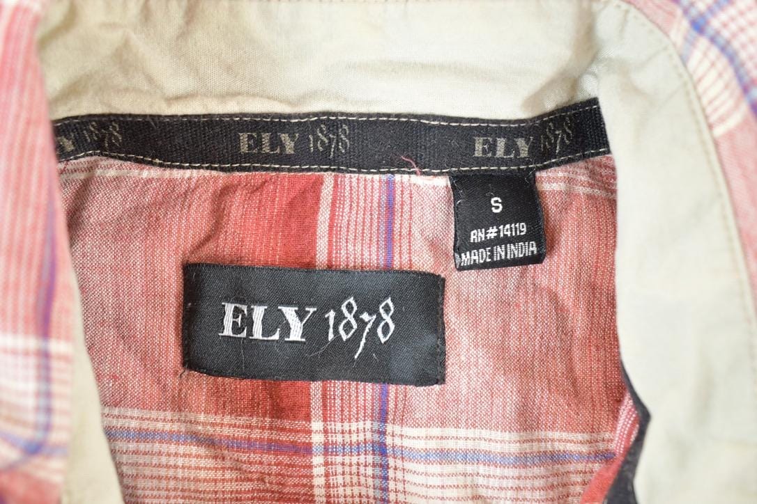 Vintage 1990s Ely Cattleman Western Style Plaid Button Up Shirt Men's S - Image 5