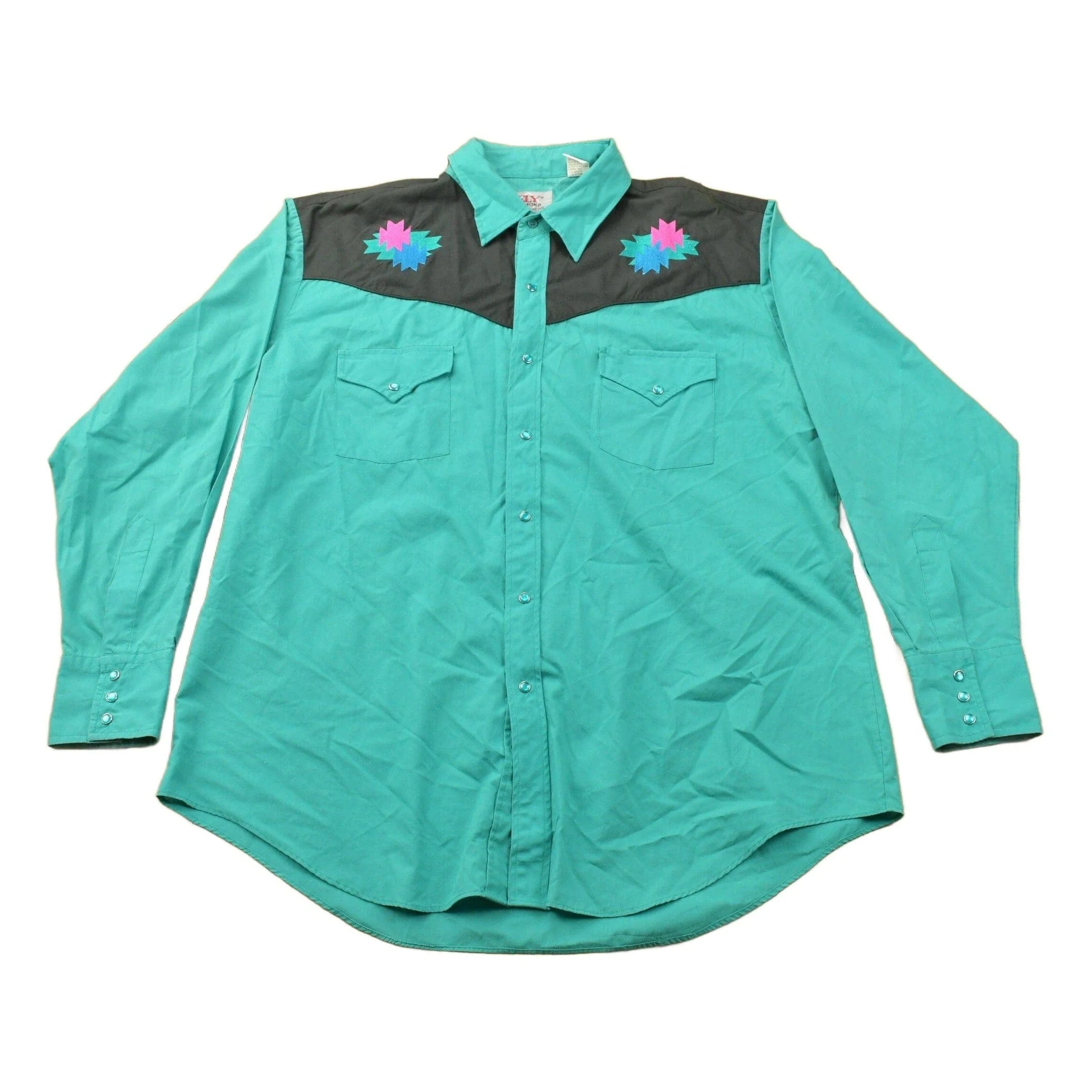 Vintage 1990s Ely Diamond Button Up Western Shirt Men's 2XL