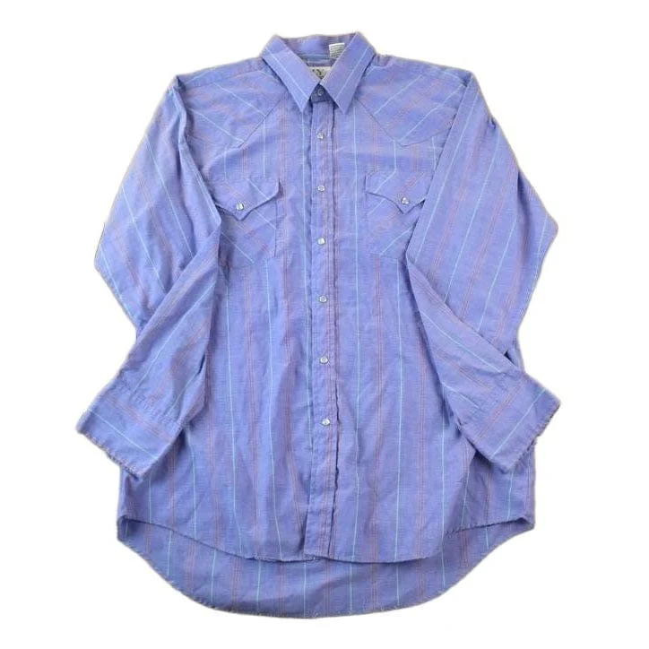 Vintage 1990s Ely Gentleman Stripe Western Shirt Men's XL