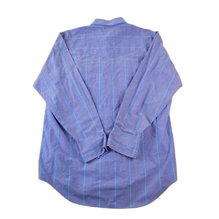 Vintage 1990s Ely Gentleman Stripe Western Shirt Men's XL - Image 2