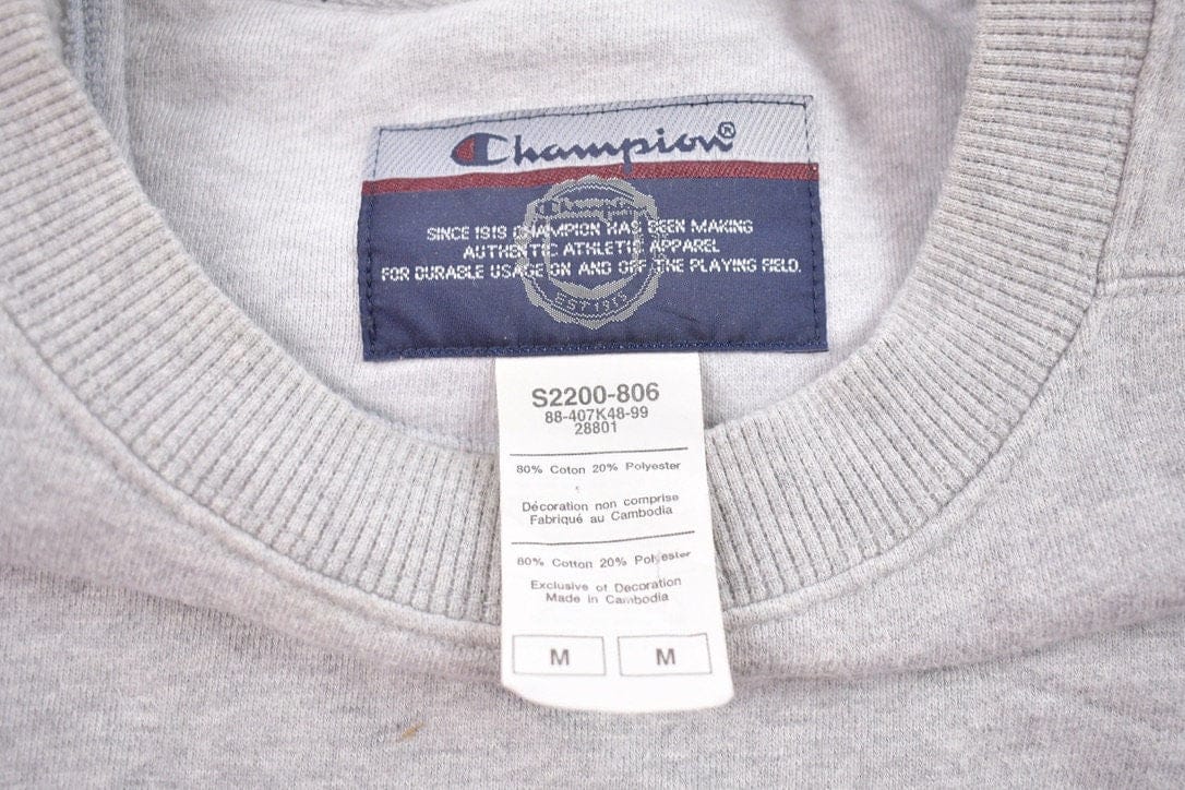 Vintage 1990s Embroidered Champion Sweatshirt Men's M - Image 3