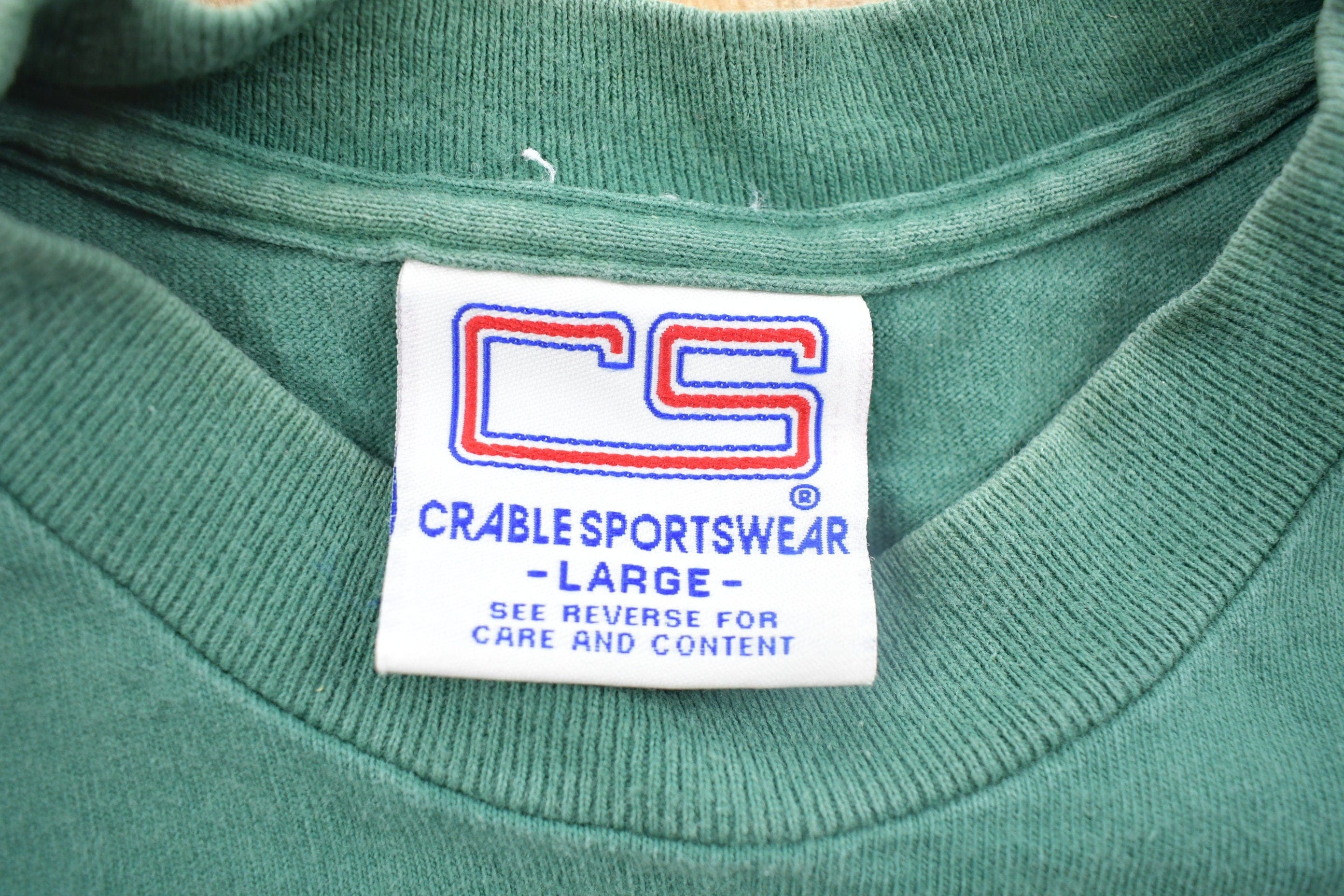 Vintage 1990s Embroidered Green Bay Packers World Champ 1965 NFL Graphic T-Shirt Men's Large - Image 4