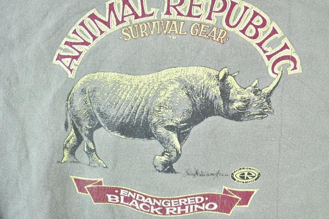Vintage 1990s Endangered Black Rhino Men's XL - Image 3