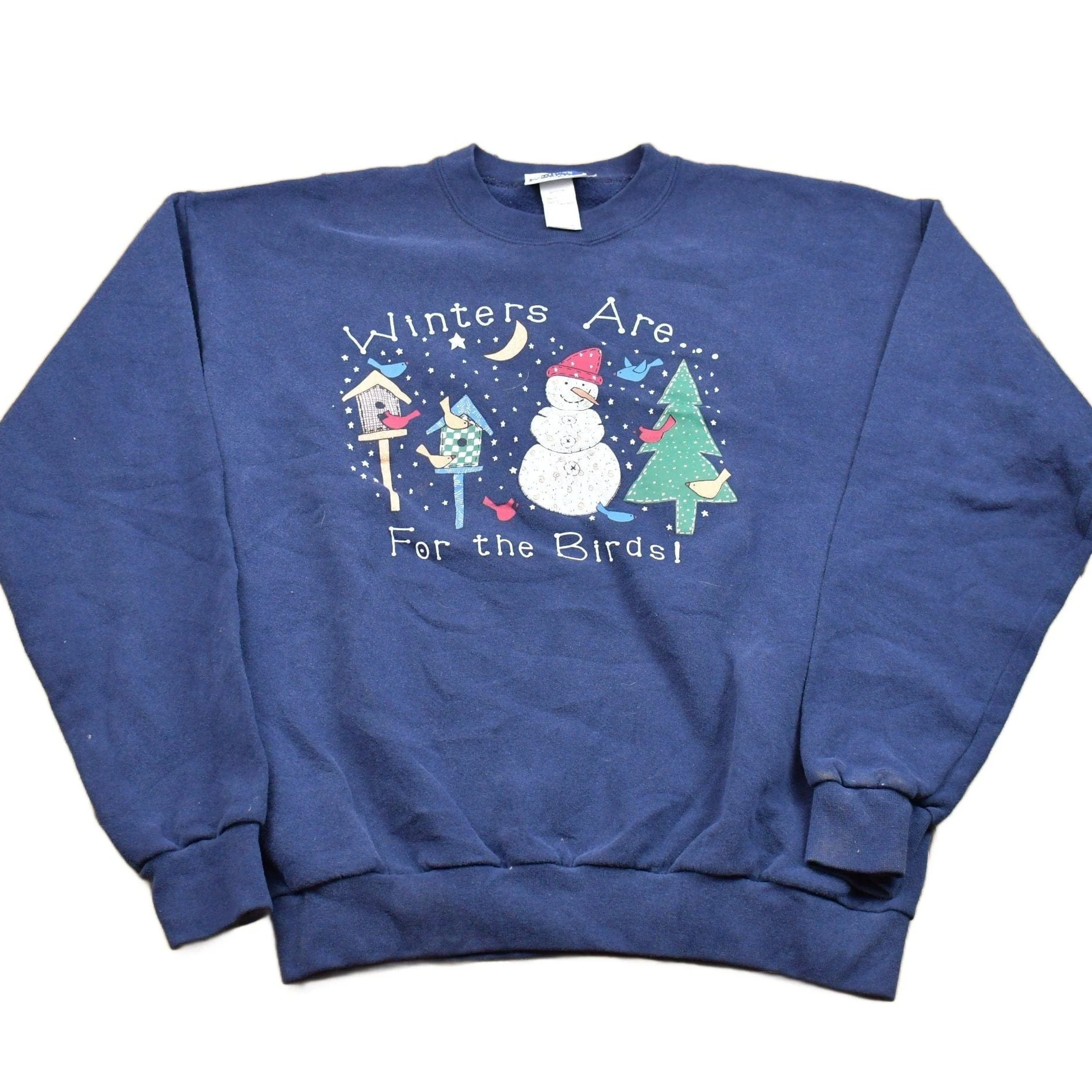Vintage 1990s Endless Designs Winter Animals Crewneck Sweatshirt Men's Large
