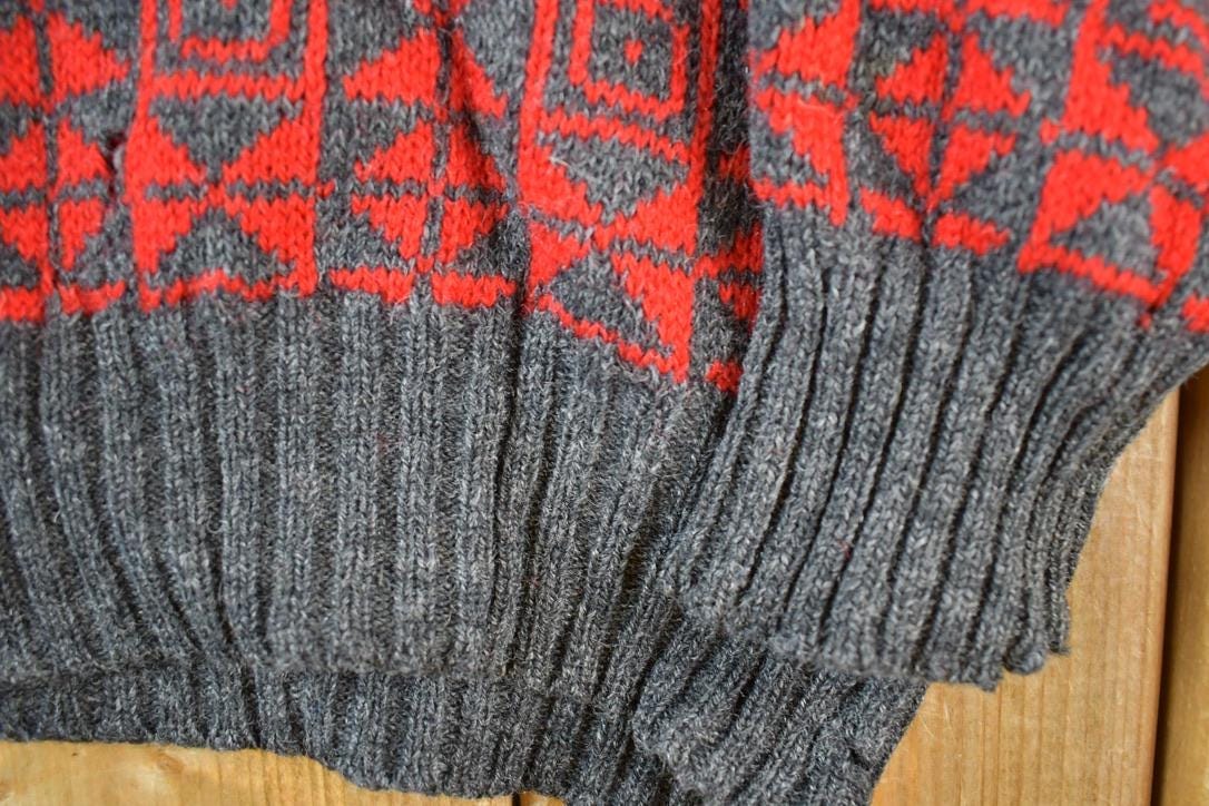 Vintage 1990s English Lane 100% Wool Knit Sweater Men's Large - Image 4