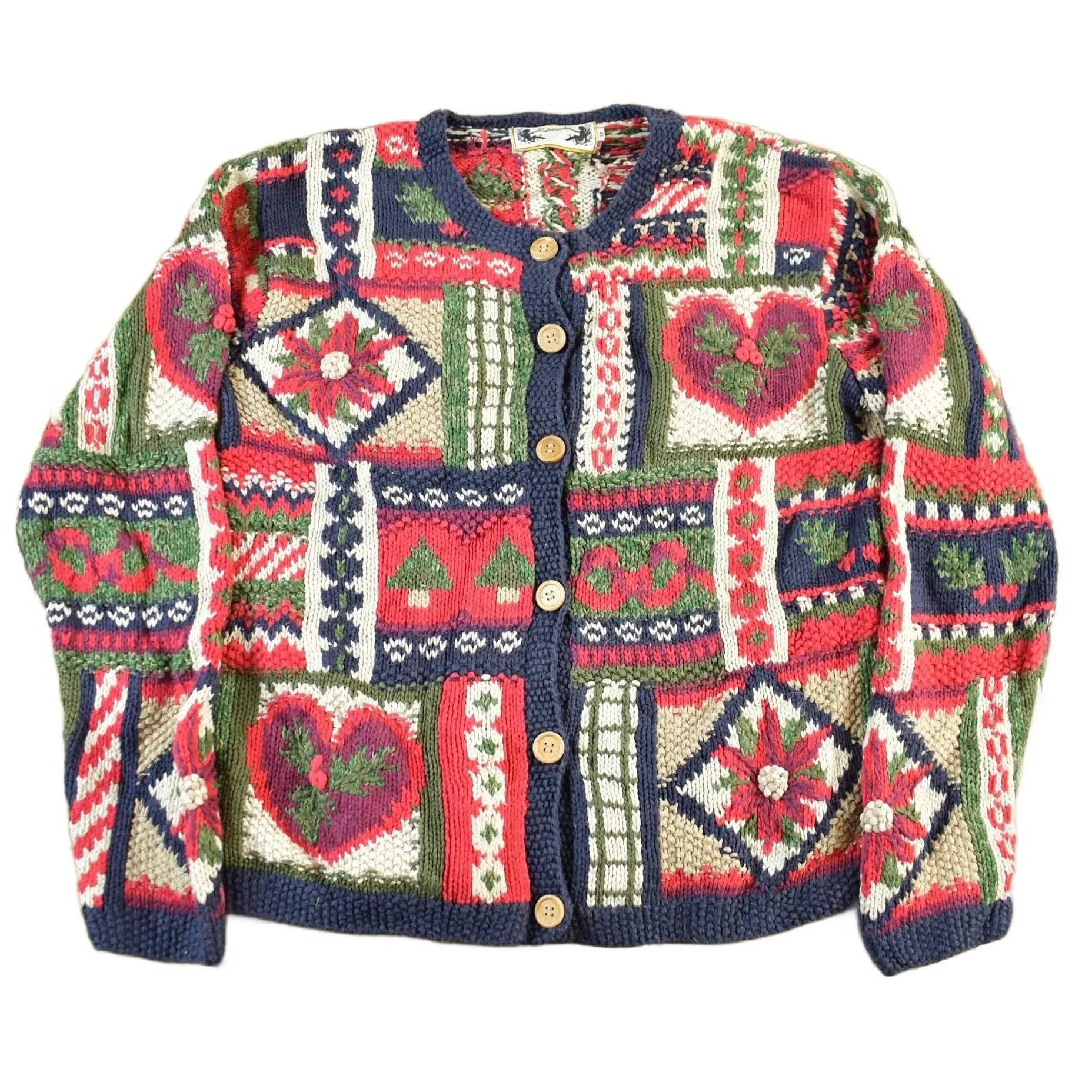Vintage 1990s Epiacia Cute Knit Cardigan Sweater Women's M
