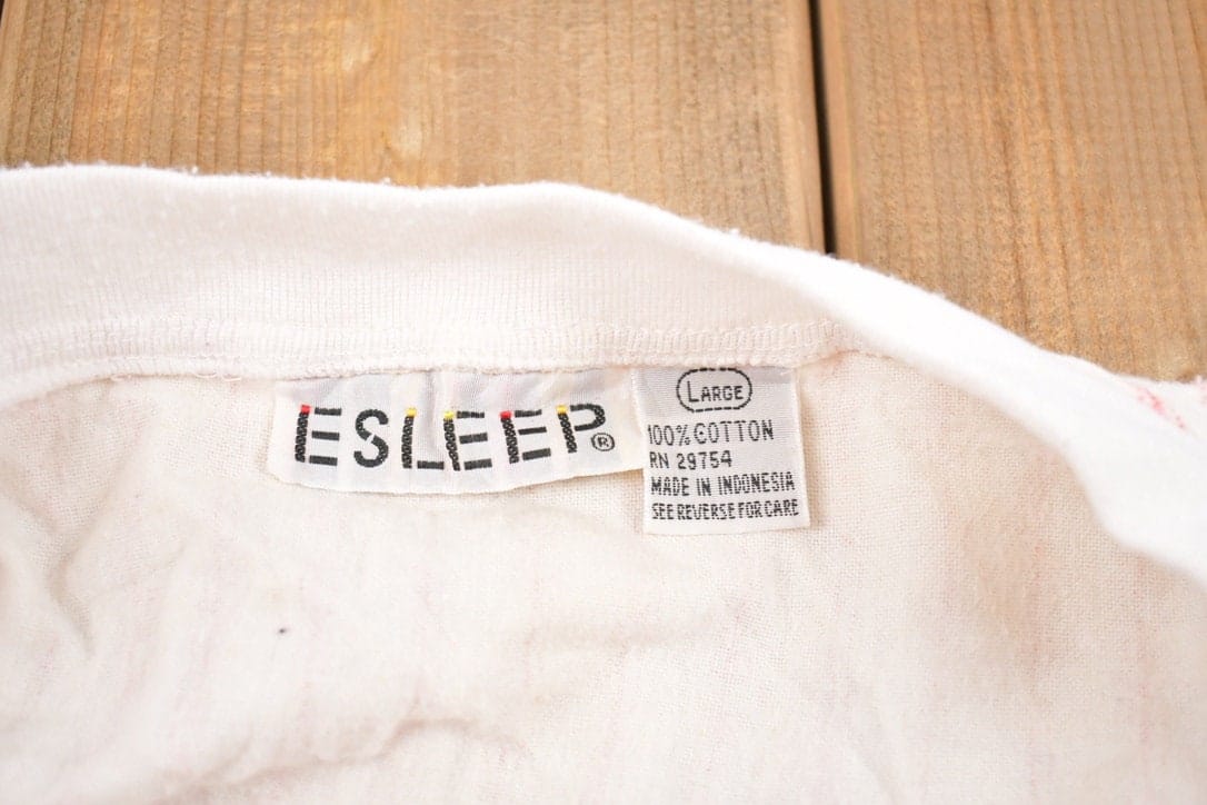 Vintage 1990s Esleep Pinstripe Button Up Pyjama Shirt Women's L - Image 3
