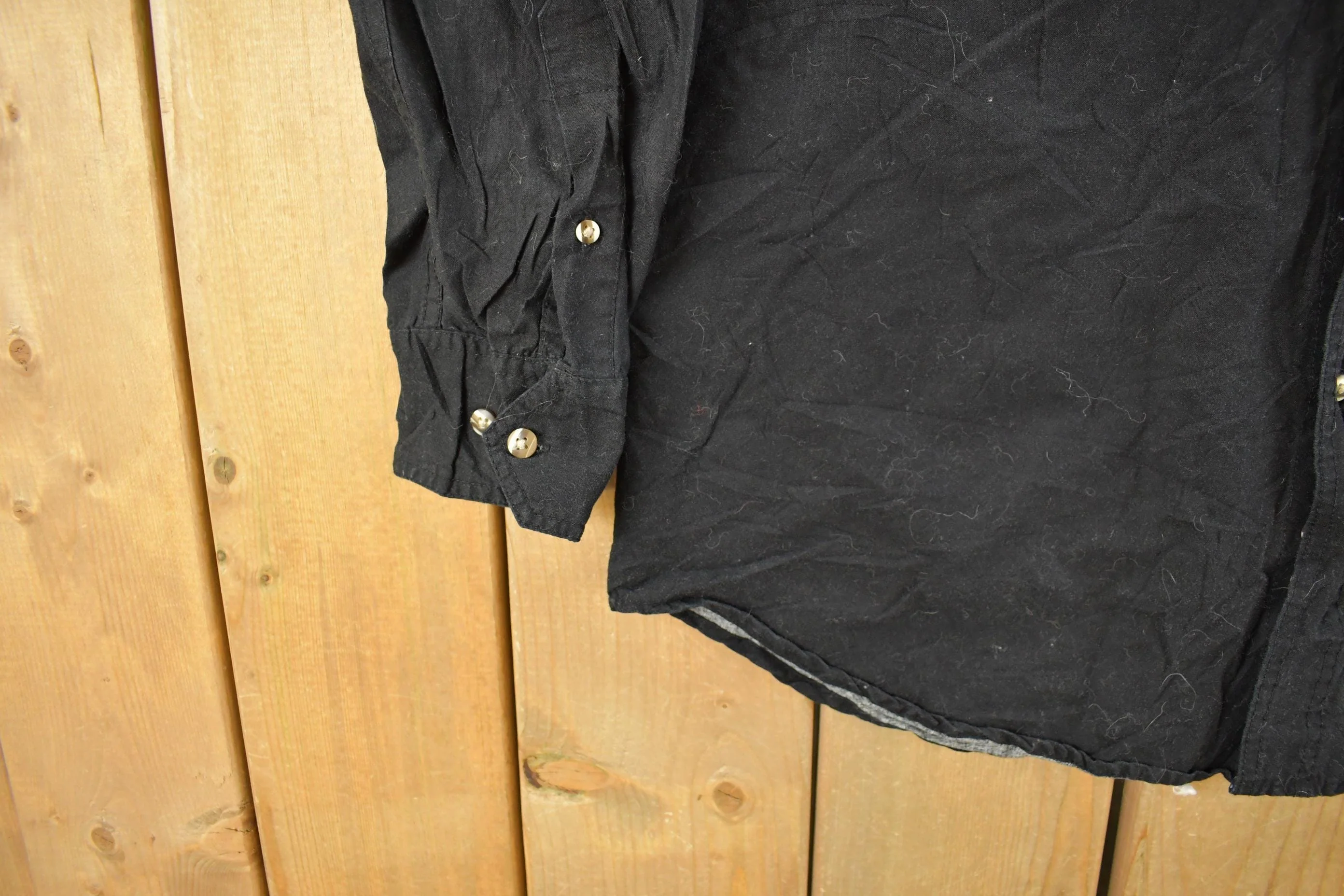 Vintage 1990s Express Rider Western Shirt Horse Theme Pearl Snap Button Up Shirt Men's Large - Image 3