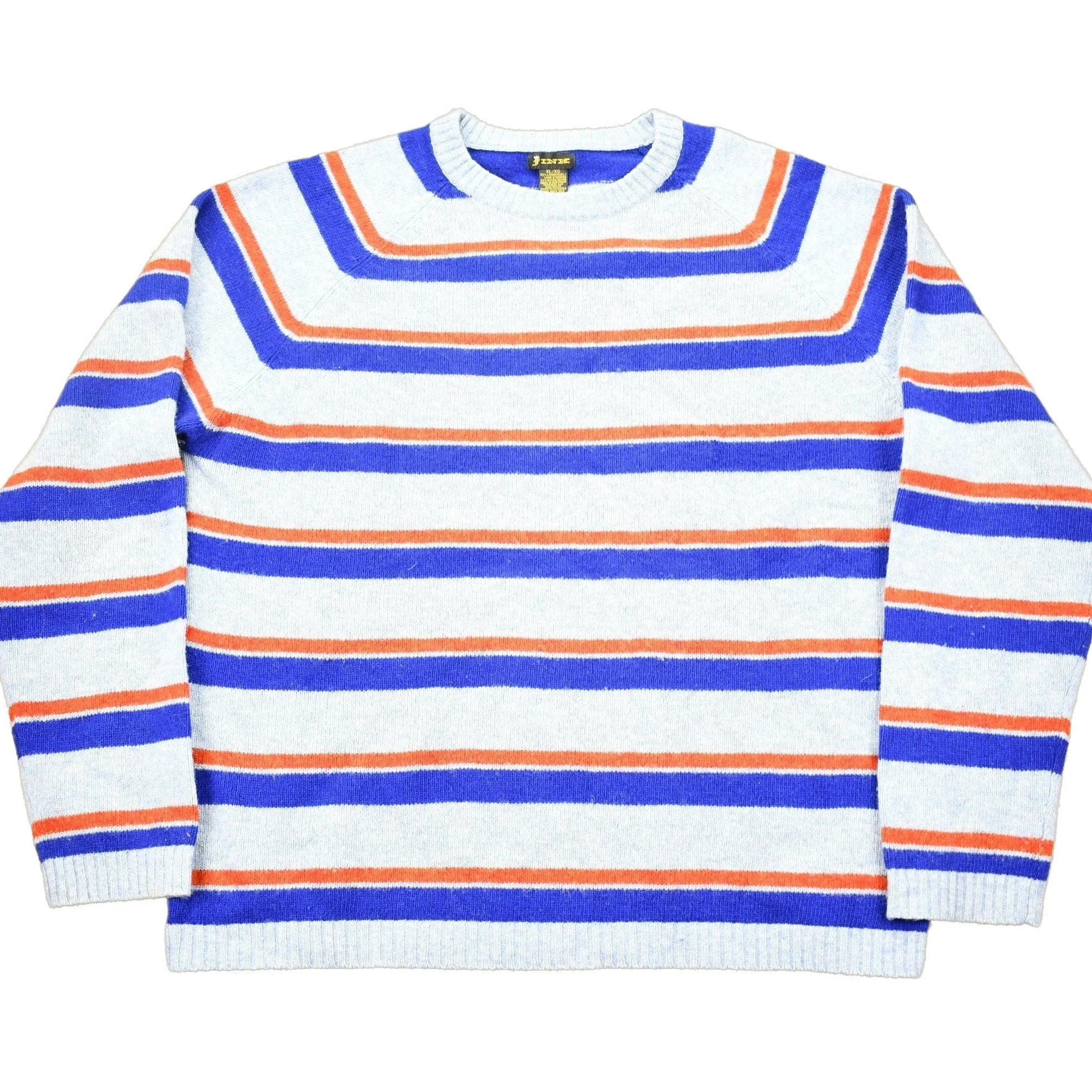 Vintage 1990s F Ink Wool Knit Raglan Crewneck Sweater Men's XL