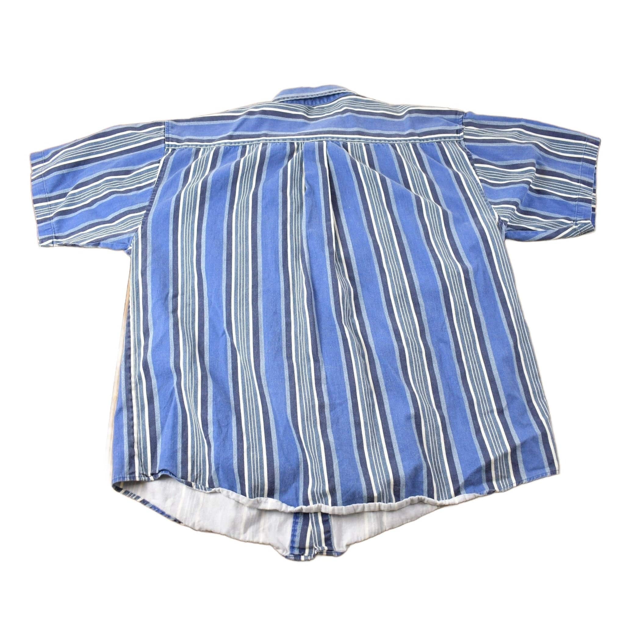 Vintage 1990s Faded Glory Striped Button Up Shirt Men's XL - Image 2
