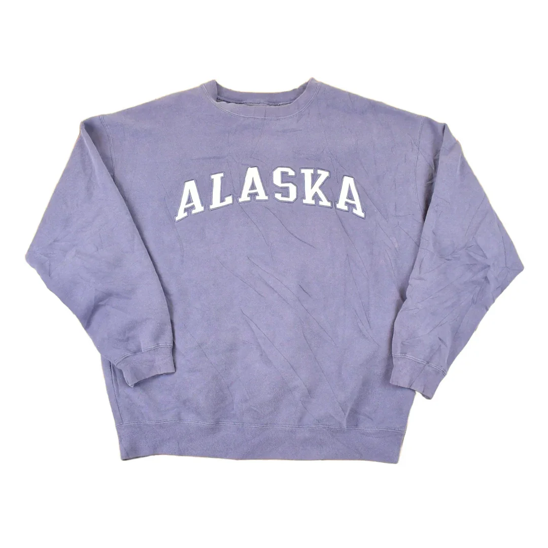 Vintage 1990s Fahrenheit Alaska Embroidered Crewneck Sweatshirt Mens L