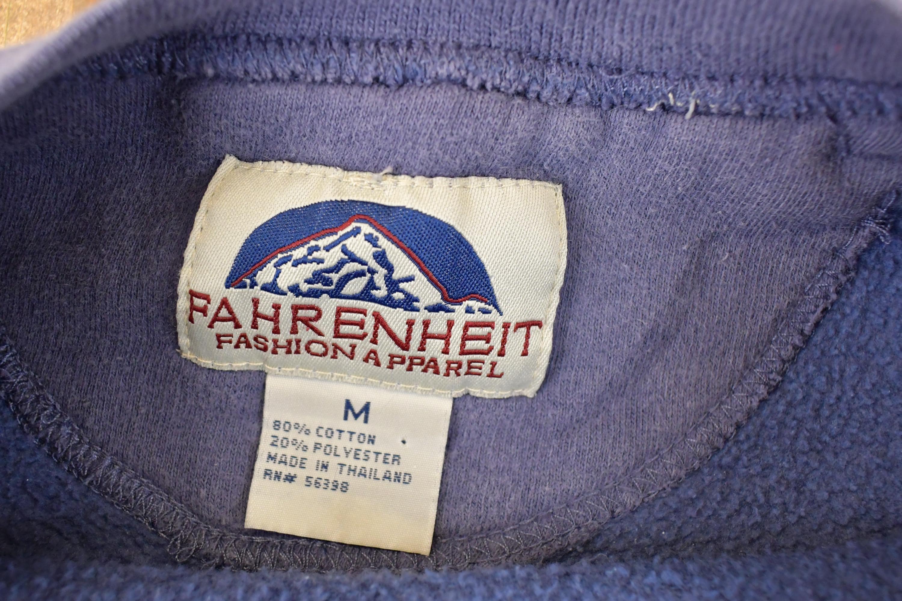 Vintage 1990s Fahrenheit Alaska Embroidered Crewneck Sweatshirt Mens L - Image 4