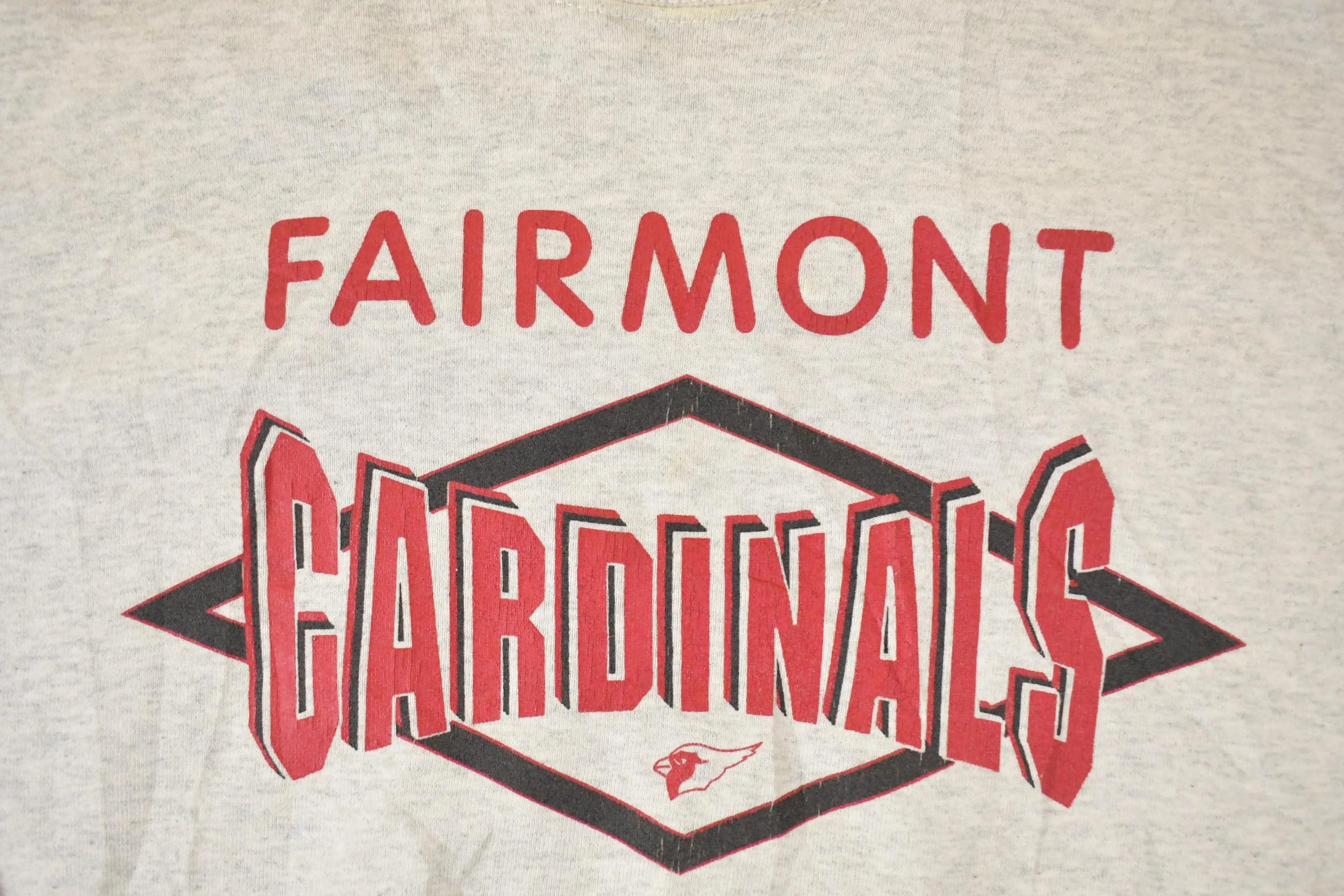Vintage 1990s Fairmont Cardinals Graphic Print Crewneck Sweatshirt Mens XL - Image 3