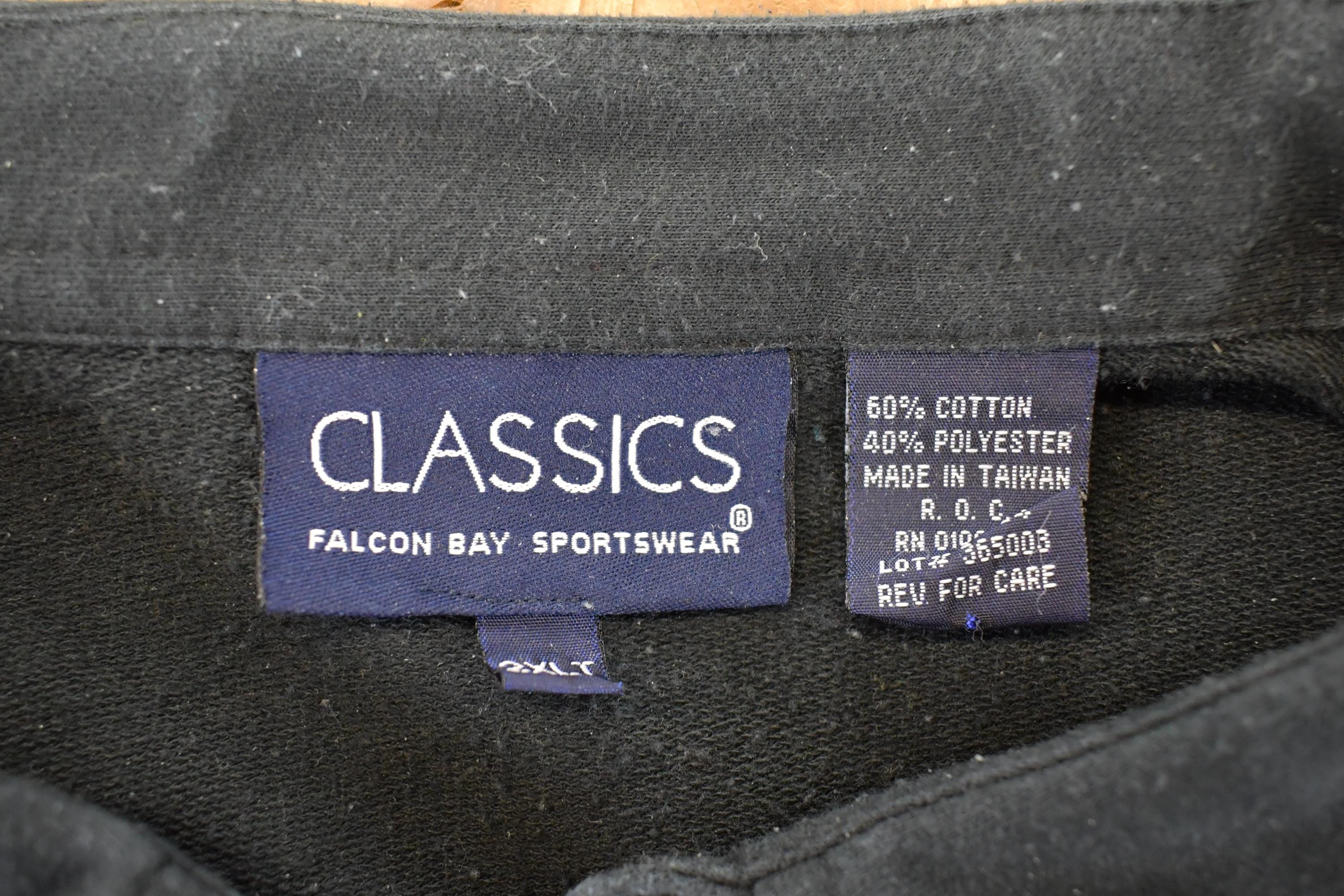 Vintage 1990s Falcon Bay Quarter Button Shirt Men's XLT - Image 4
