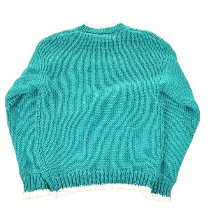 Vintage 1990s Far And Near Cute Teddy Bear Chunky Knit Crewneck Sweater Women's S - Image 2