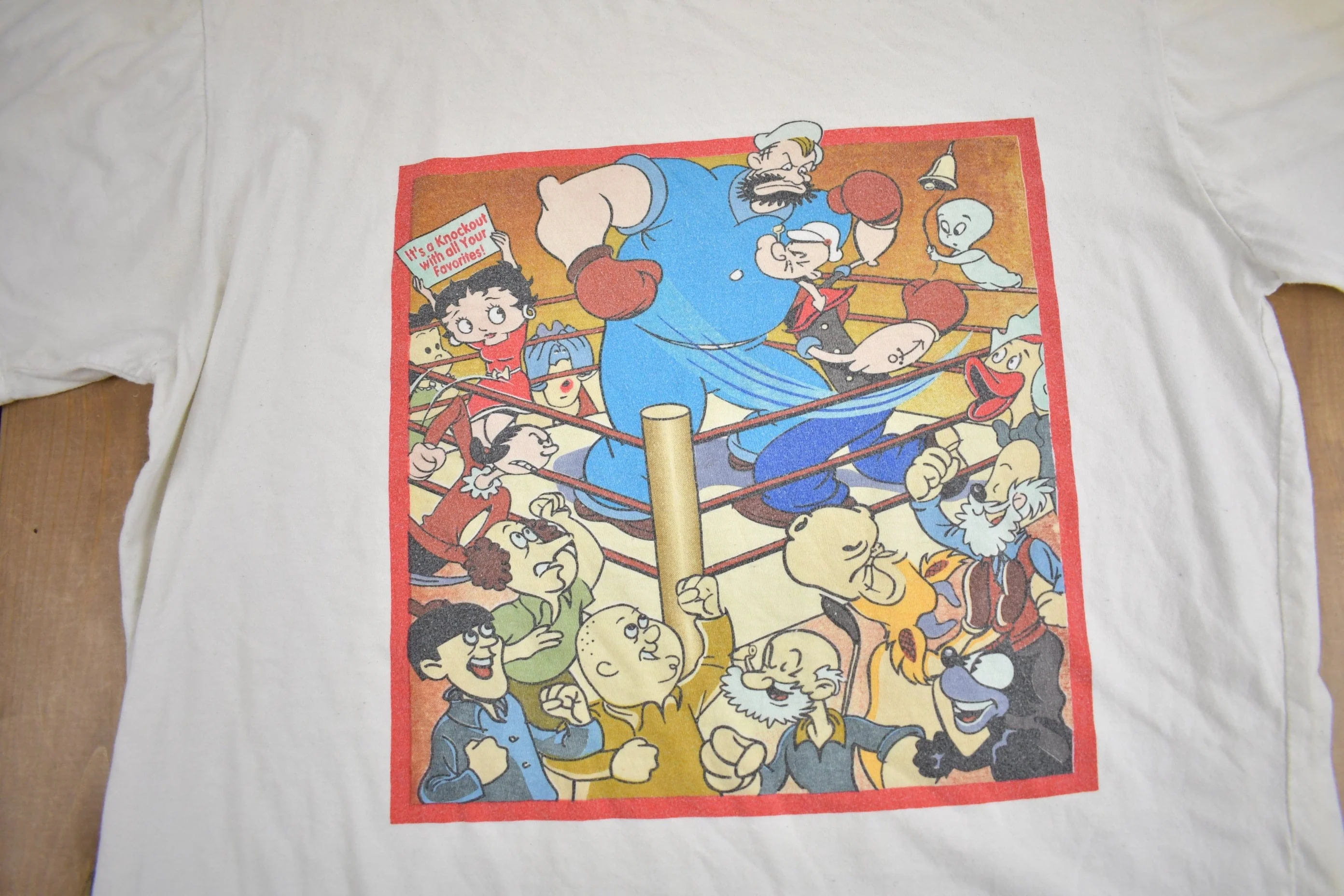 Vintage 1990s Favourite Cartoon Characters Graphic T Shirt Men's Large - Image 3
