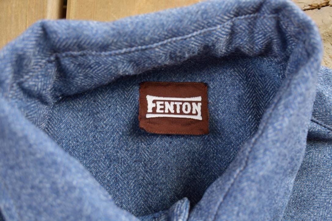 Vintage 1990s Fenton Western Style Denim Snap Button Shirt Men's M - Image 3