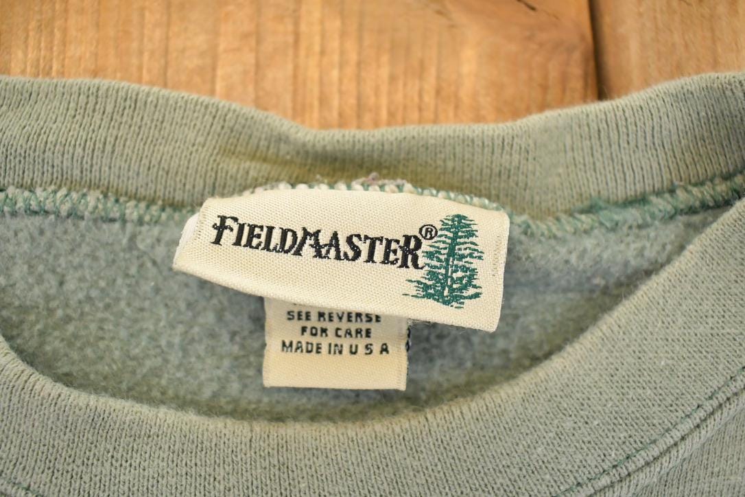 Vintage 1990s Fieldmaster Outdoorsman Big Wolf Graphic Print Crewneck Sweatshirt Men's XL - Image 4