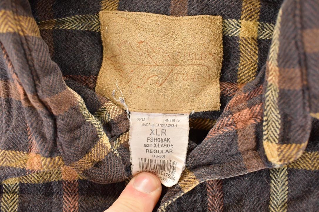 Vintage 1990s Fillon Forrest Western Style Plaid Button Up Shirt Men's XL - Image 4