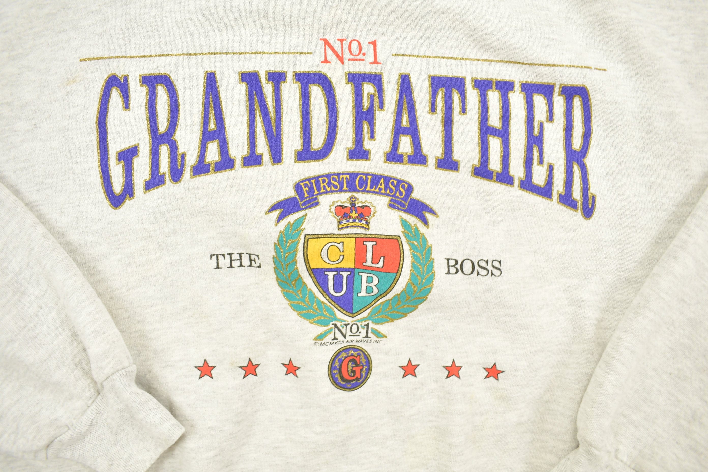 Vintage 1990s First Class Grandfather Collegiate Crewneck Men's Large - Image 3