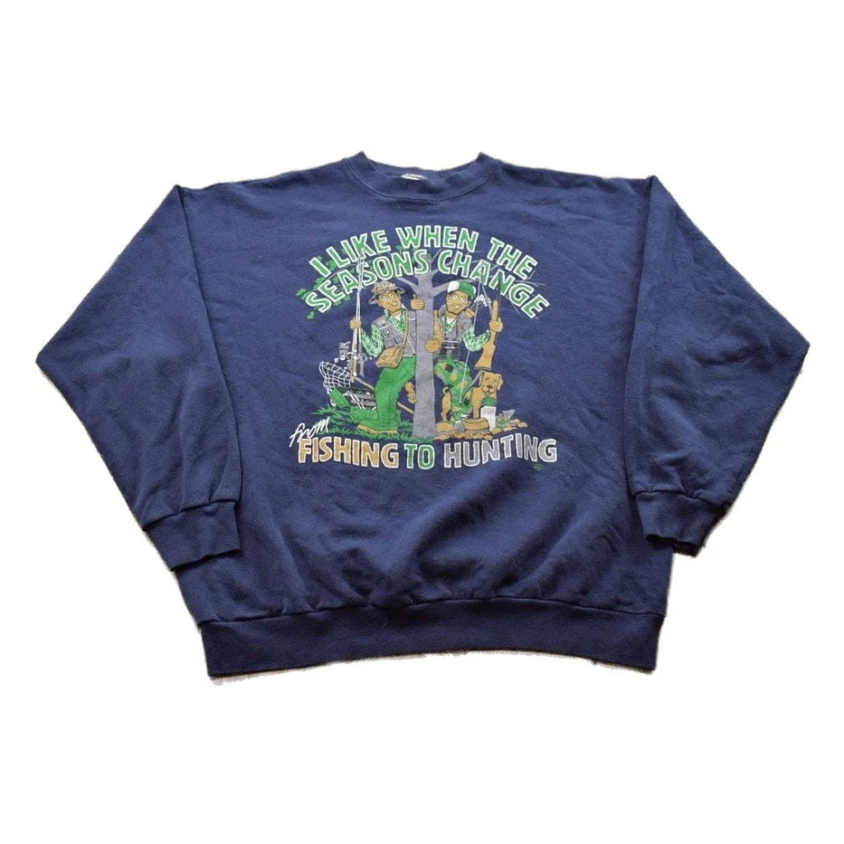 Vintage 1990s Fishing And Hunting Crewneck Men's XL