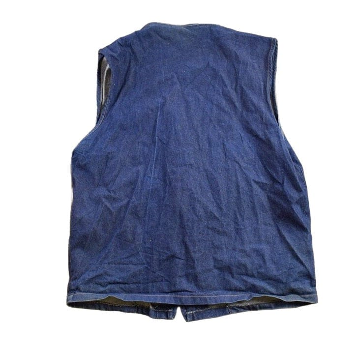 Vintage 1990s Fits Uniforms True Value Embroidered Denim Jean Vest Men's XL - Image 2