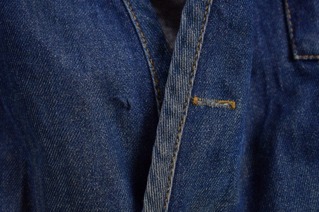 Vintage 1990s Fits Uniforms True Value Embroidered Denim Jean Vest Men's XL - Image 5