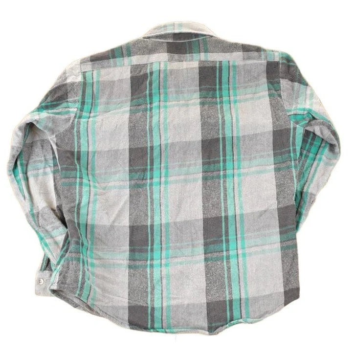 Vintage 1990s Five Brother Plaid Western Style Button Up Shirt Men's L - Image 2