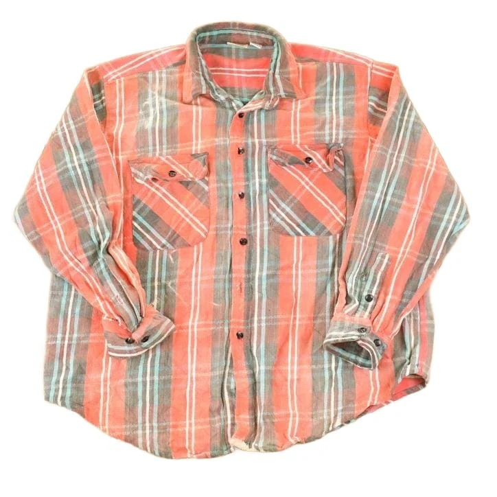 Vintage 1990s Five Brother Plaid Western Style Button Up Shirt Men's XL