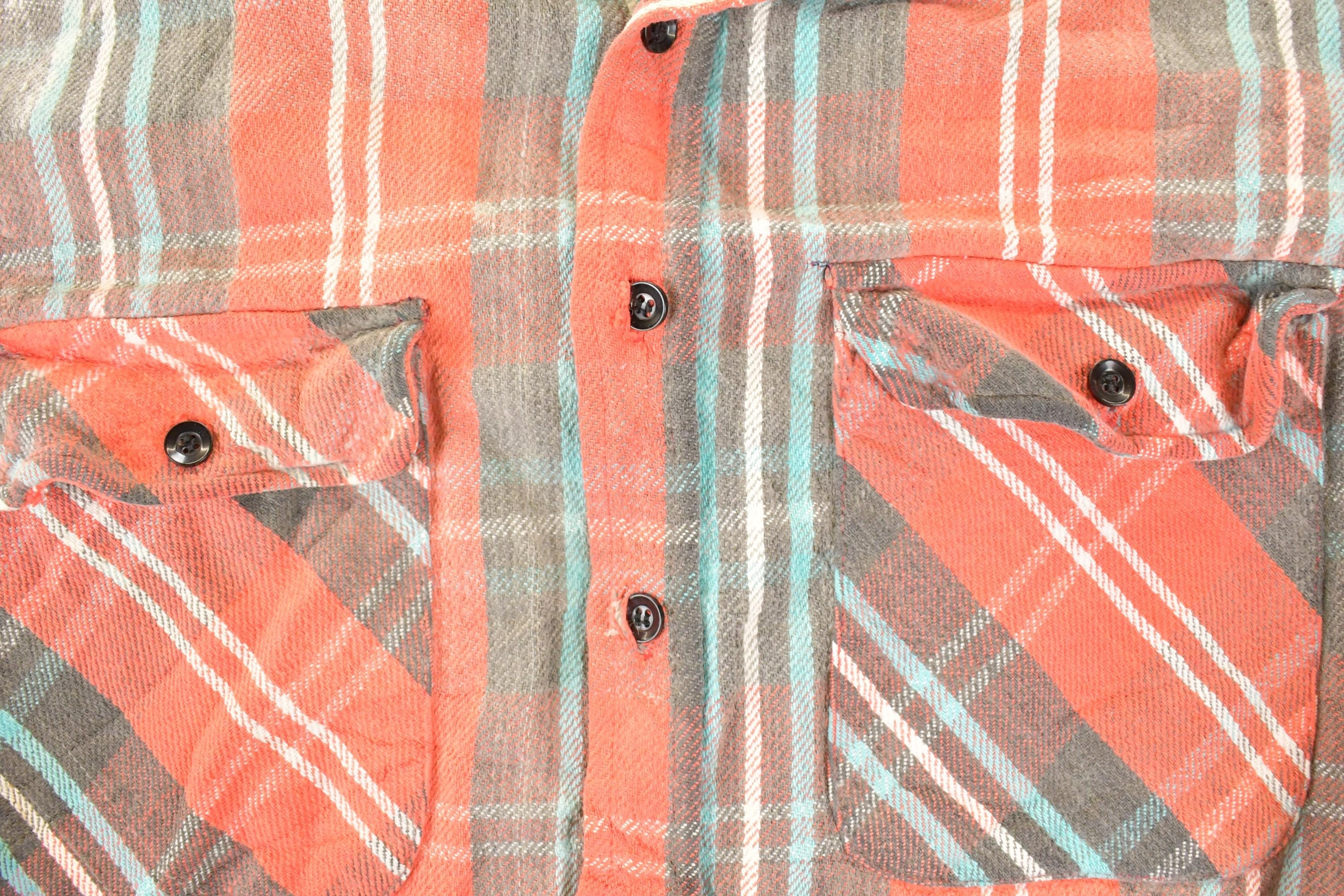 Vintage 1990s Five Brother Plaid Western Style Button Up Shirt Men's XL - Image 3