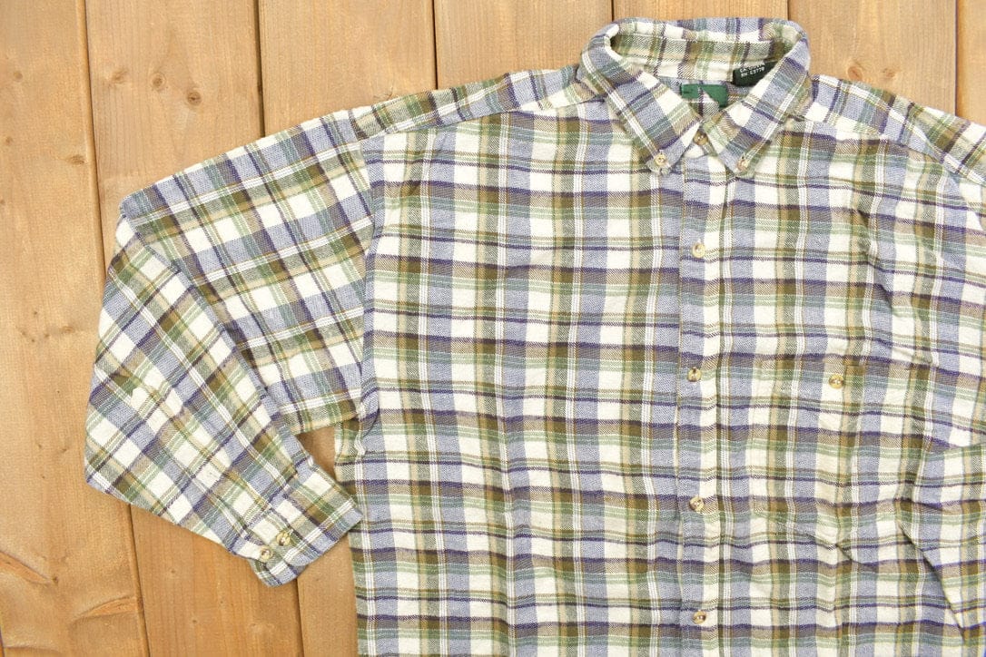 Vintage 1990s Flannel Button Up Shirt Men's Large - Image 3