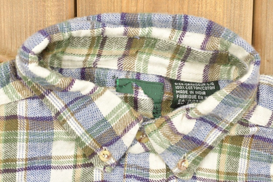 Vintage 1990s Flannel Button Up Shirt Men's Large - Image 5