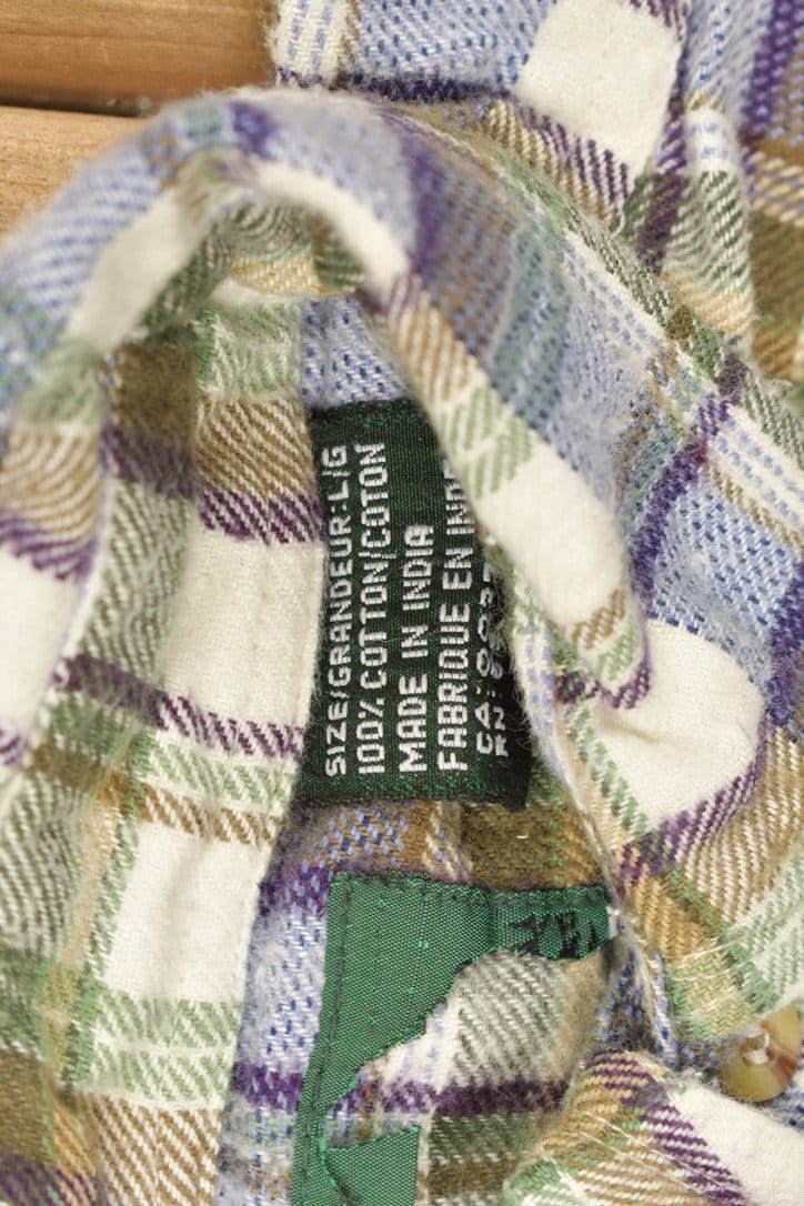 Vintage 1990s Flannel Button Up Shirt Men's Large - Image 6