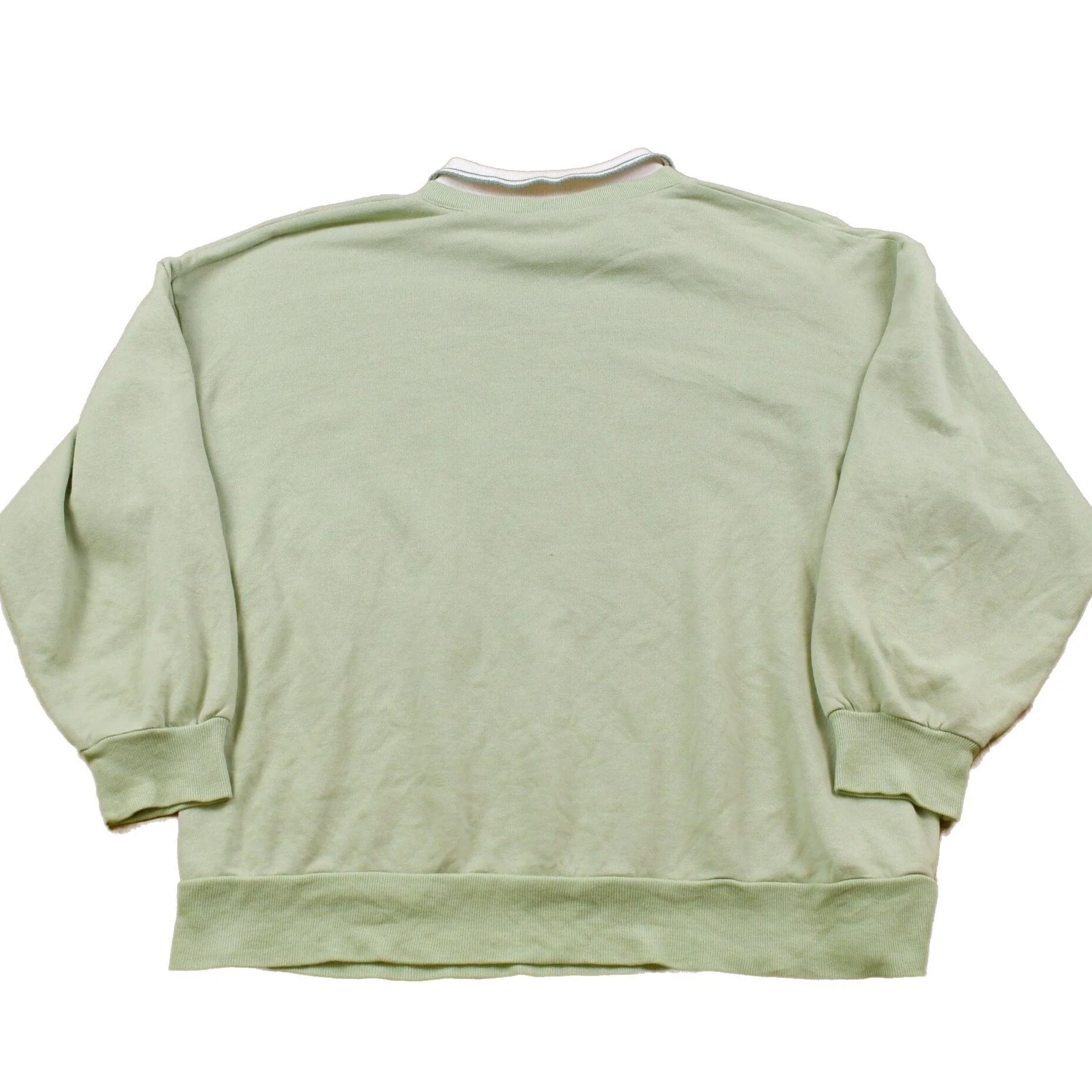 Vintage 1990s Floral Collared Crewneck Sweatshirt Women's L - Image 2