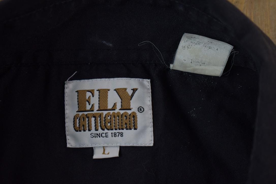 Vintage 1990s Fly Cattlemen Souvenir Button Up-Shirt Men's Large - Image 4