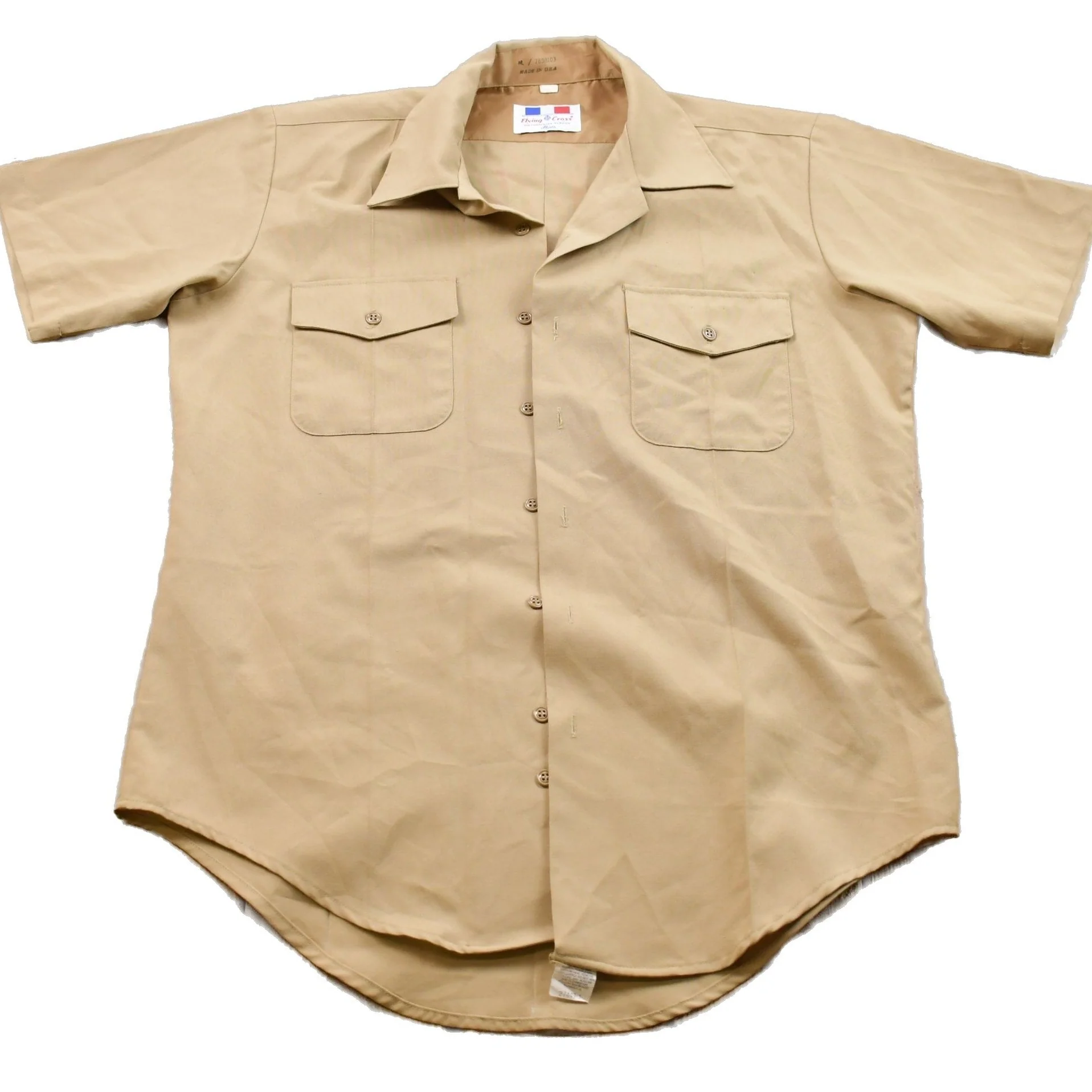 Vintage 1990s Flying Cross Button Up T- Shirt Men's Large