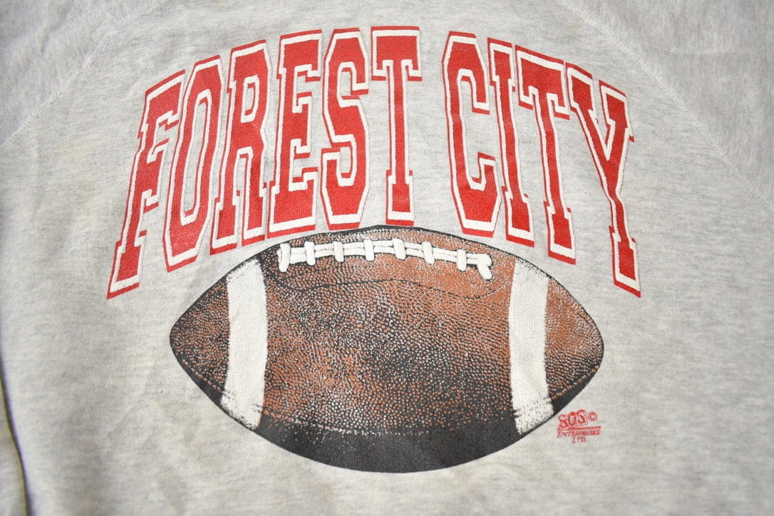 Vintage 1990s Forest City Football Collegiate Hoodie Men's 2XL - Image 3