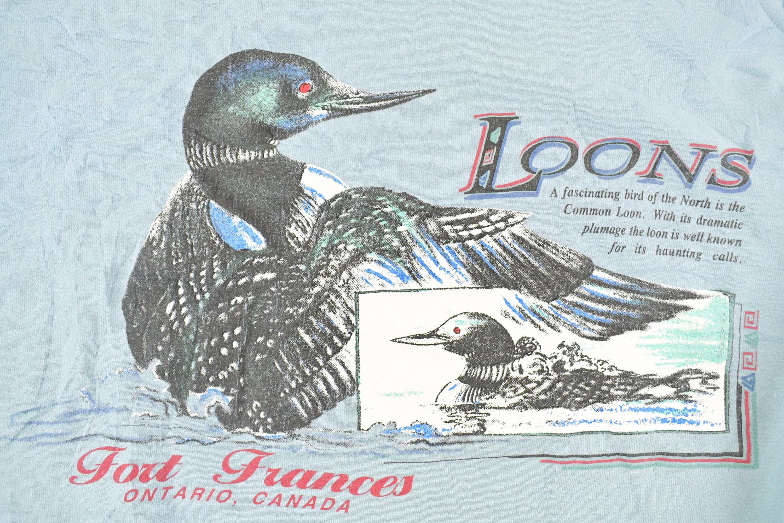 Vintage 1990's Fort Frances Ontario Loons Souvenir T-Shirt Men's M - Image 3
