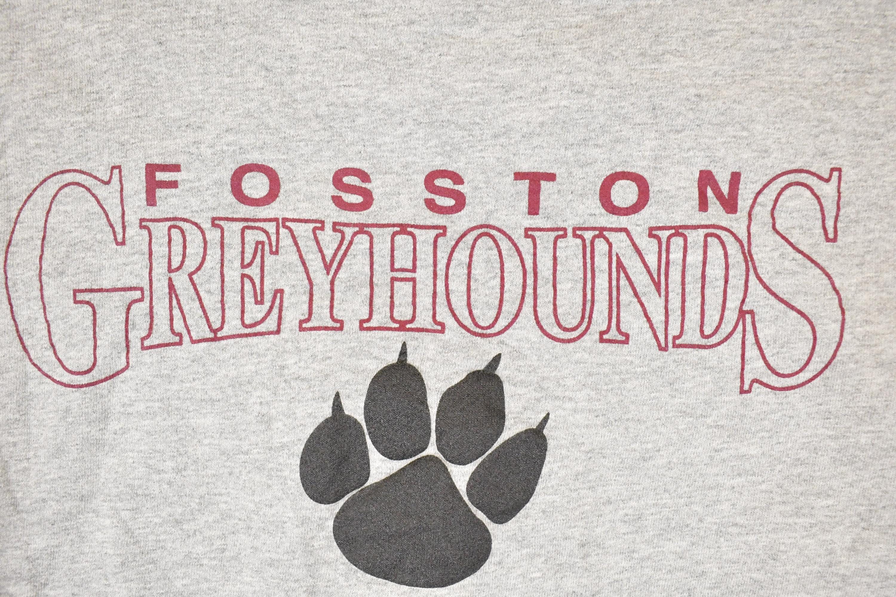 Vintage 1990s Foston Greyhounds Graphic Print Collegiate Crewneck Sweatshirt Men's L - Image 3