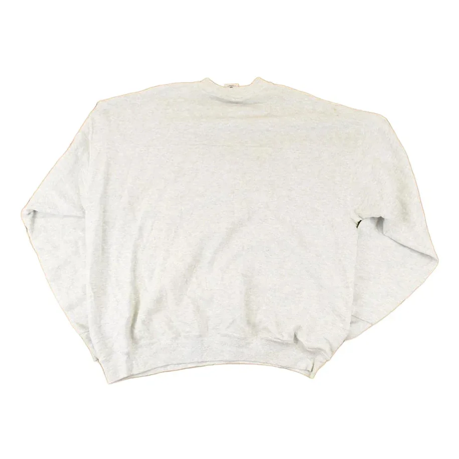 Vintage 1990s FOTL Blank Heather Gray Crewneck Sweatshirt Mens L - Image 2